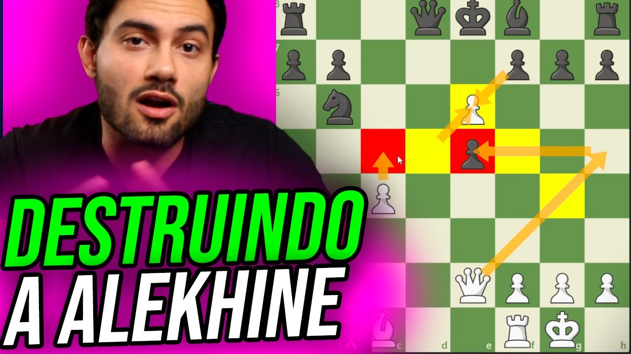 Revelei como REFUTAR a defesa Alekhine [é muito fácil] Speedrun Xadrez Online #ep78