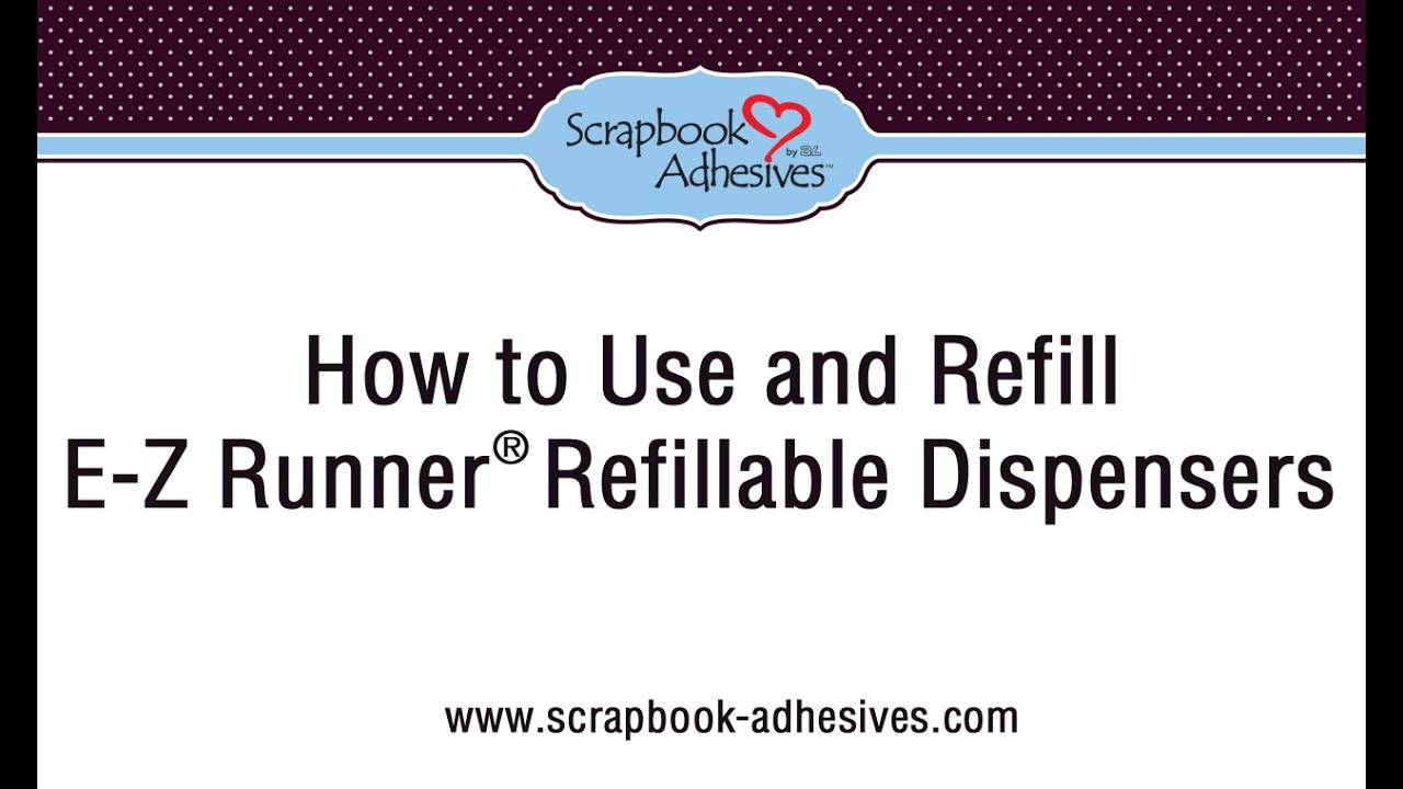 How to Use and Refill E-Z Runner Refillable Dispensers (no text)
