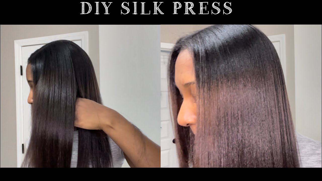 HOW TO: SILK PRESS NATURAL HAIR AT HOME | CURLY TO STRAIGHT |