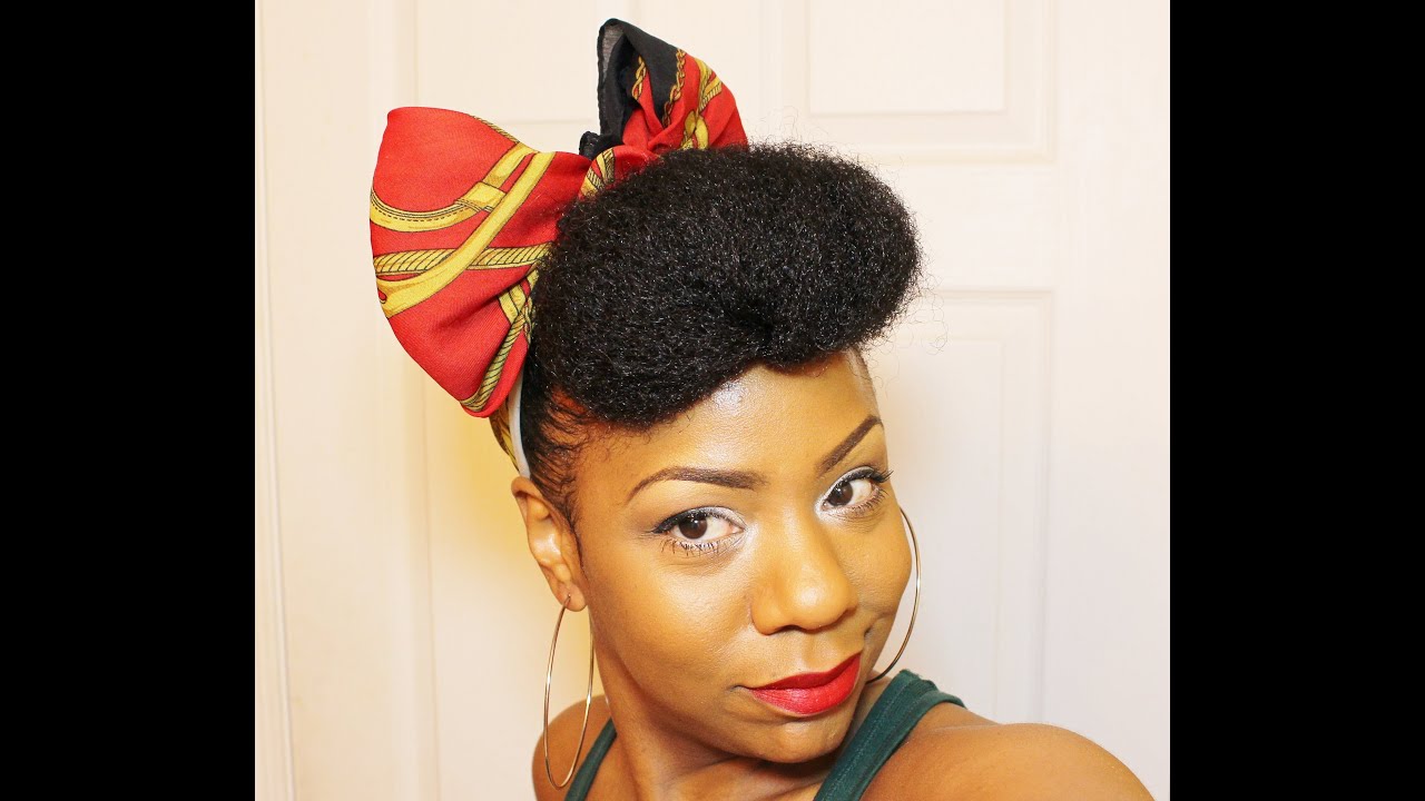 RETRO NATURAL HAIR STYLE  #HOTD