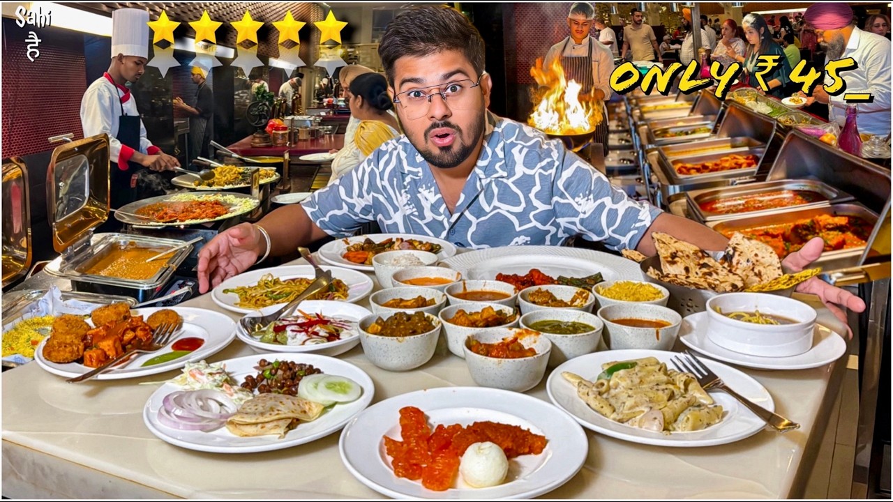 Trying UNLIMITED Luxury Food Buffet | Street Food India | Best Veg Food