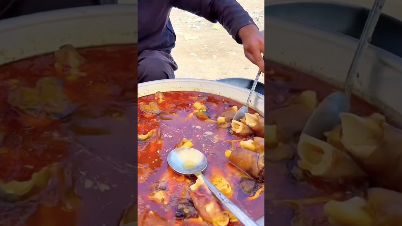 Peshawari Nashta siri paye-street food siri paye-How to make siri paye#paye#asmrfood #pakistanifoods