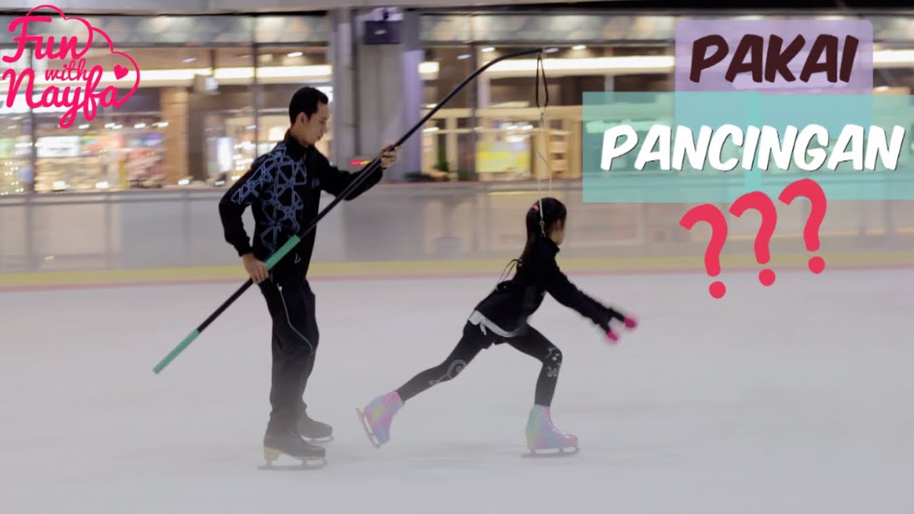 Nayfa Latihan Ice Skating Belajar Lompat Diatas Es Dengan Harness | @funwithnayfa