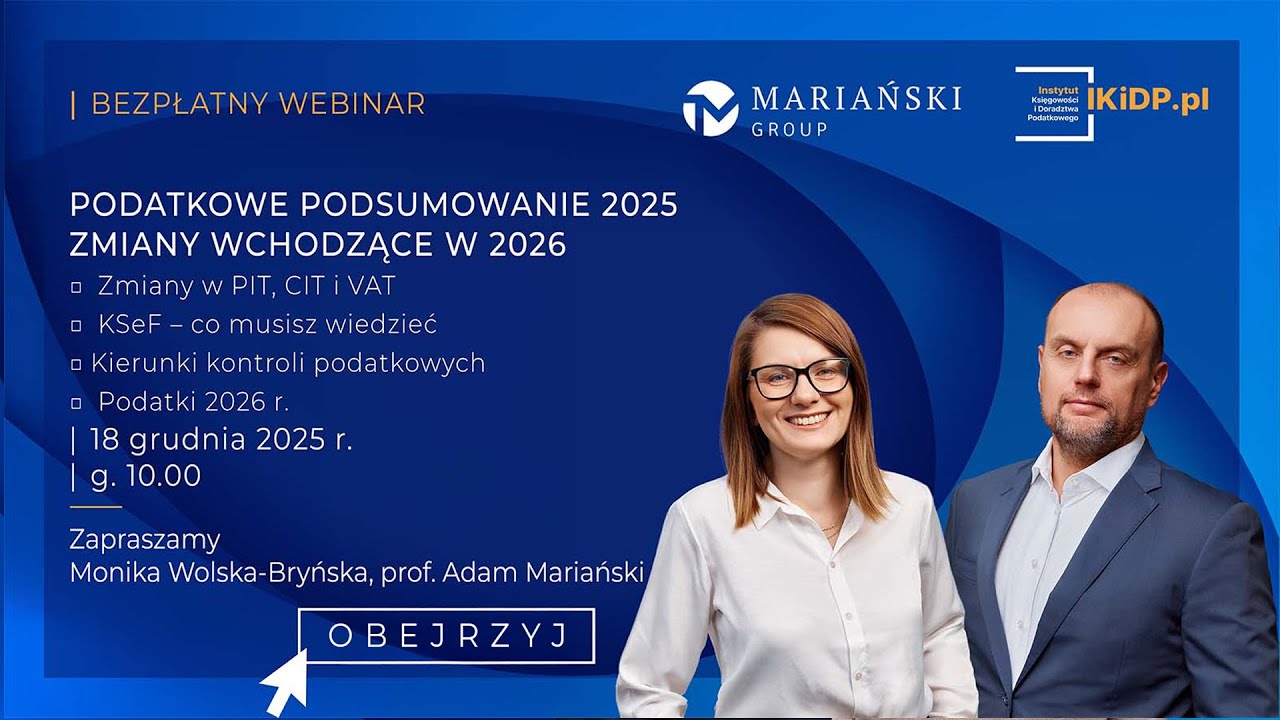 PODATKOWE PODSUMOWANIE 2025 R. I ZMIANY WCHODZĄCE W ŻYCIE W 2026 R. #podatki #ksef #vat #pit #cit