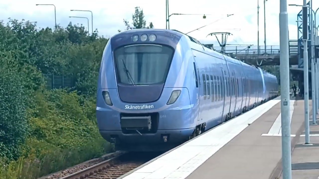 Tåg i Ramlösa station i Helsingborg 