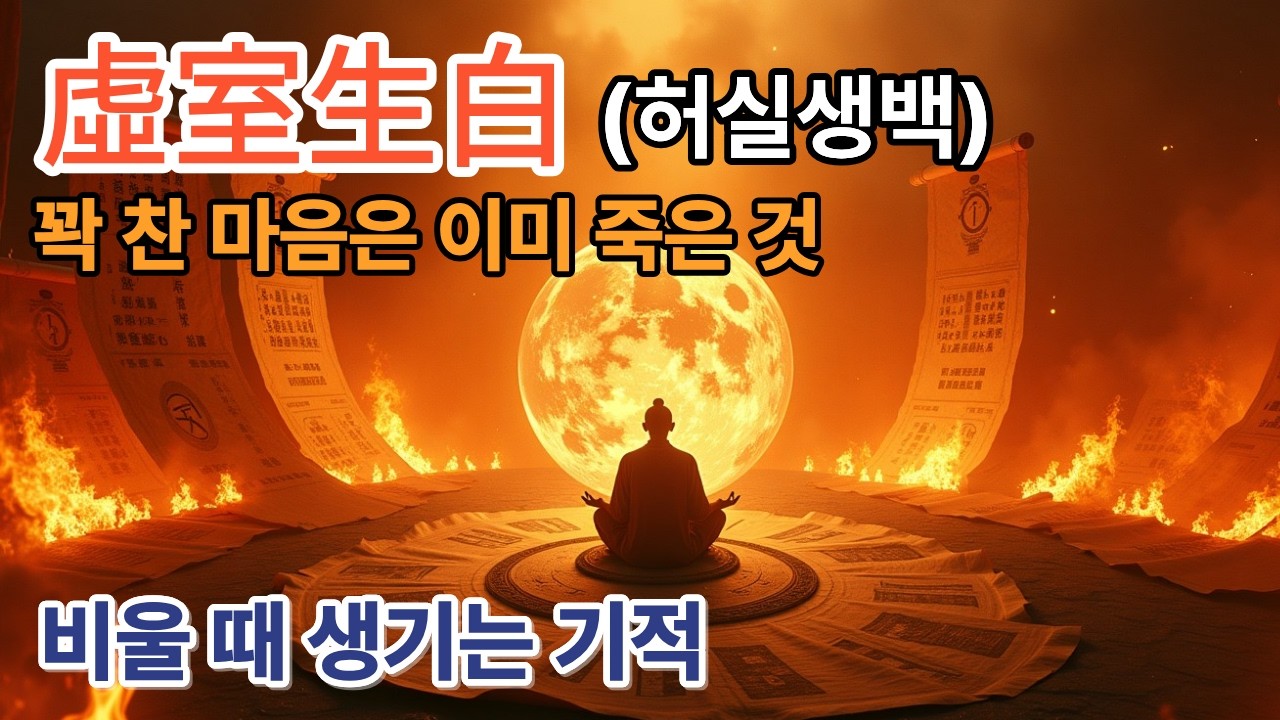 성공하고 싶다면 '채우기'를 멈추세요 :허실생백(虛室生白 [고사성어, 사자성어, 한담, 漢談, 한자, 고전, 고전지혜, 동양철학, 중국고전]