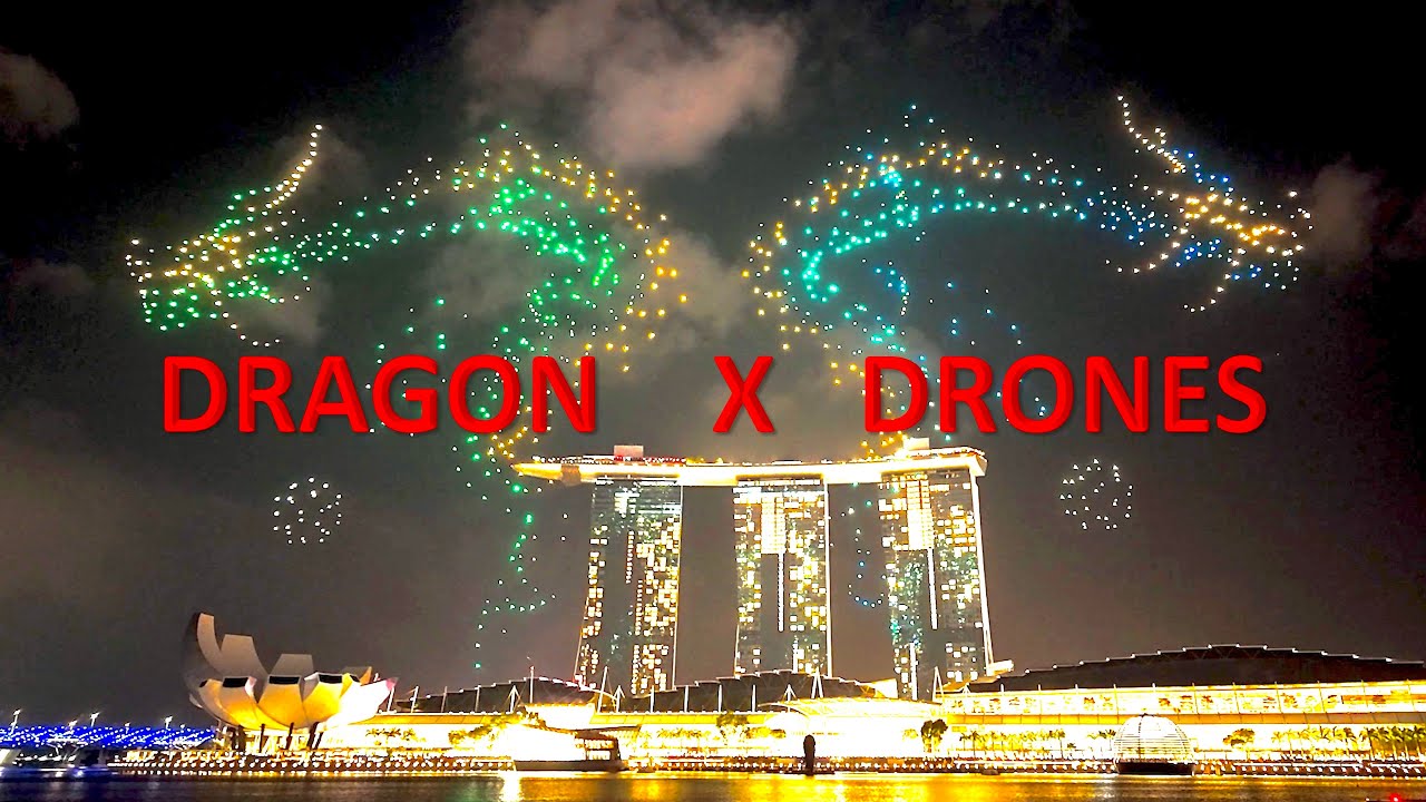 DRAGON DRONE SHOW LIGHTS UP IN MARINA BAY SANDS SINGAPORE by Q Architect