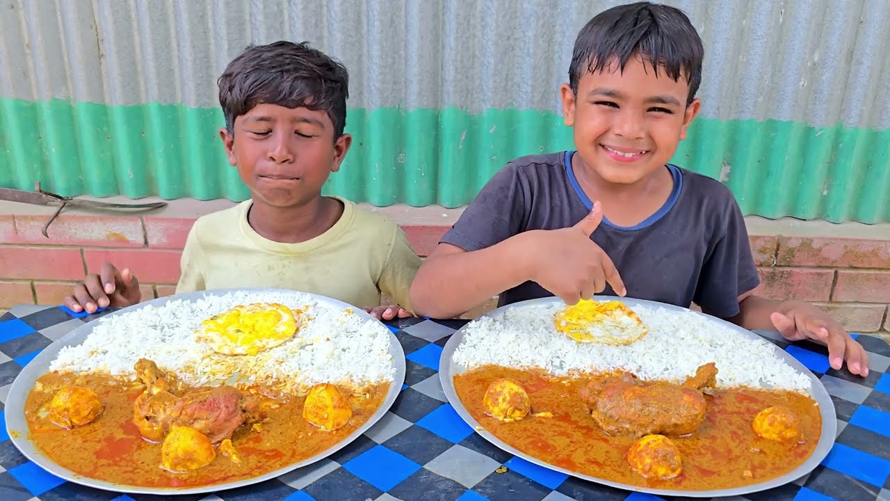 Spicy Chicken Leg with Egg Curry & Rice Eating Challenge || Eating Competition