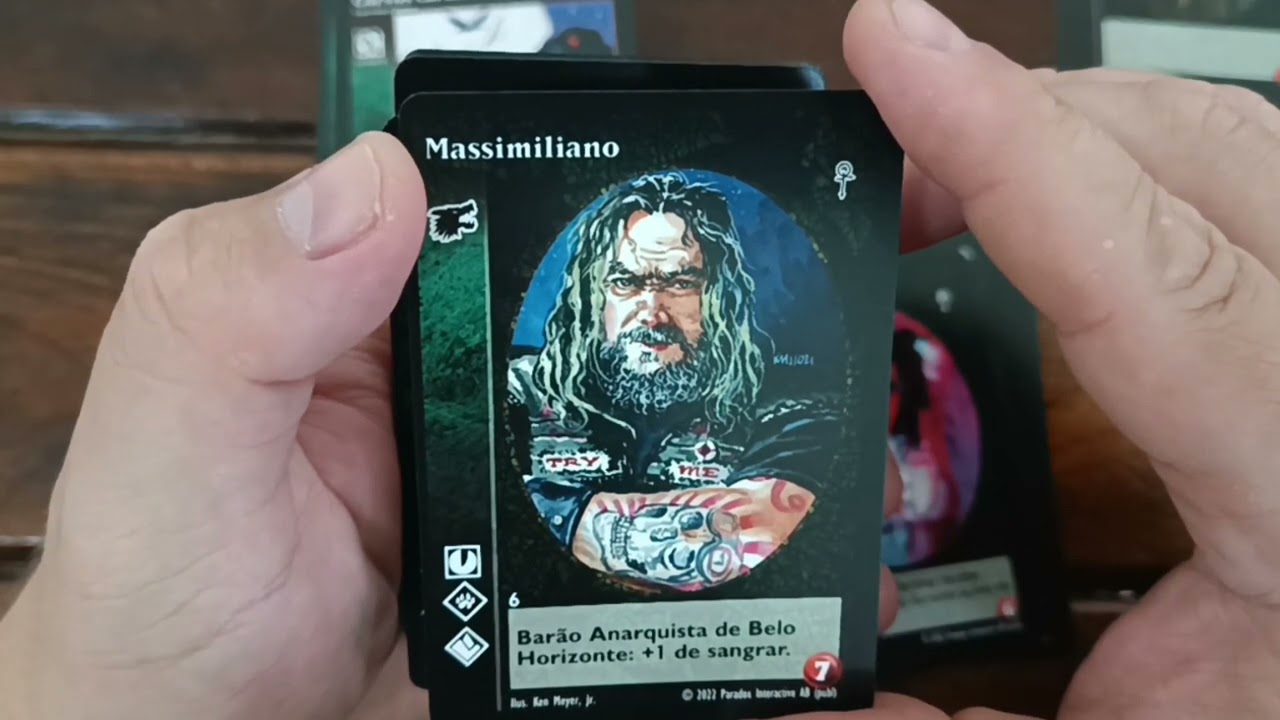 VTES: Unboxing Gangrel V5 pt/br + explicação básica + CARTA ULTRA RARA, por Desso Alastor
