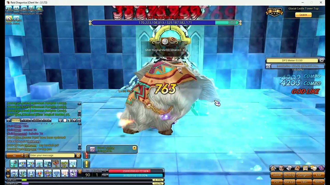 [Raid Dragonica] Invoker Soloing Ice Event (Hell Mode Boss Stage)