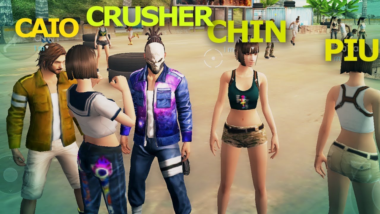 O SQUAD MAIS ESPERADO - CRUSHER - CHIN - PIUZINHO & Caio | FREE FIRE BATTLEGROUNDS