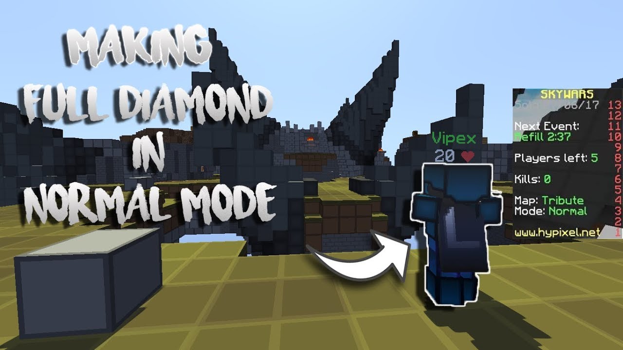 Making full diamond in Normal Mode | Hypixel Skywars