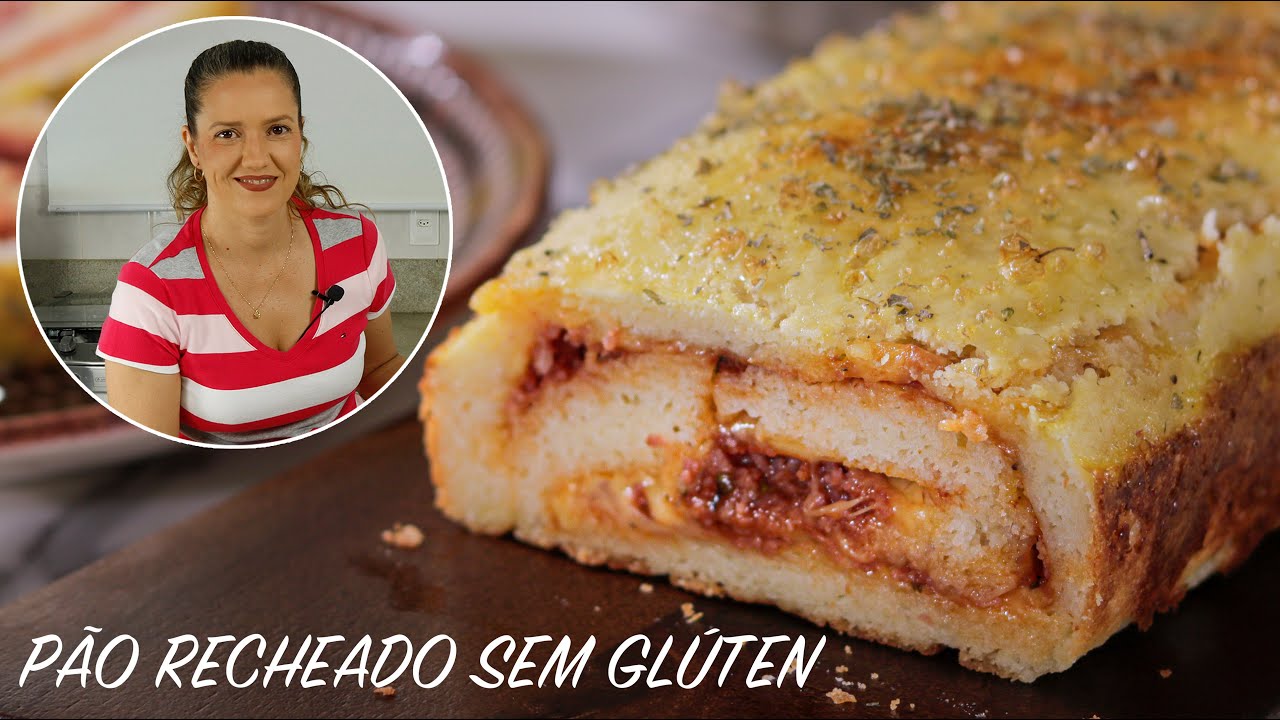 PÃO RECHEADO SEM GLÚTEN DELICIOSO
