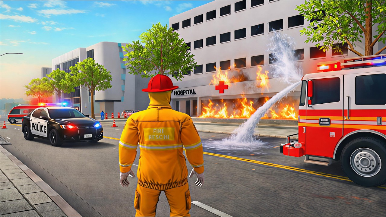 🚨 DARURAT! Mobil Pemadam Beraksi Padamkan Api di Rumah Sakit! 🚒🔥
