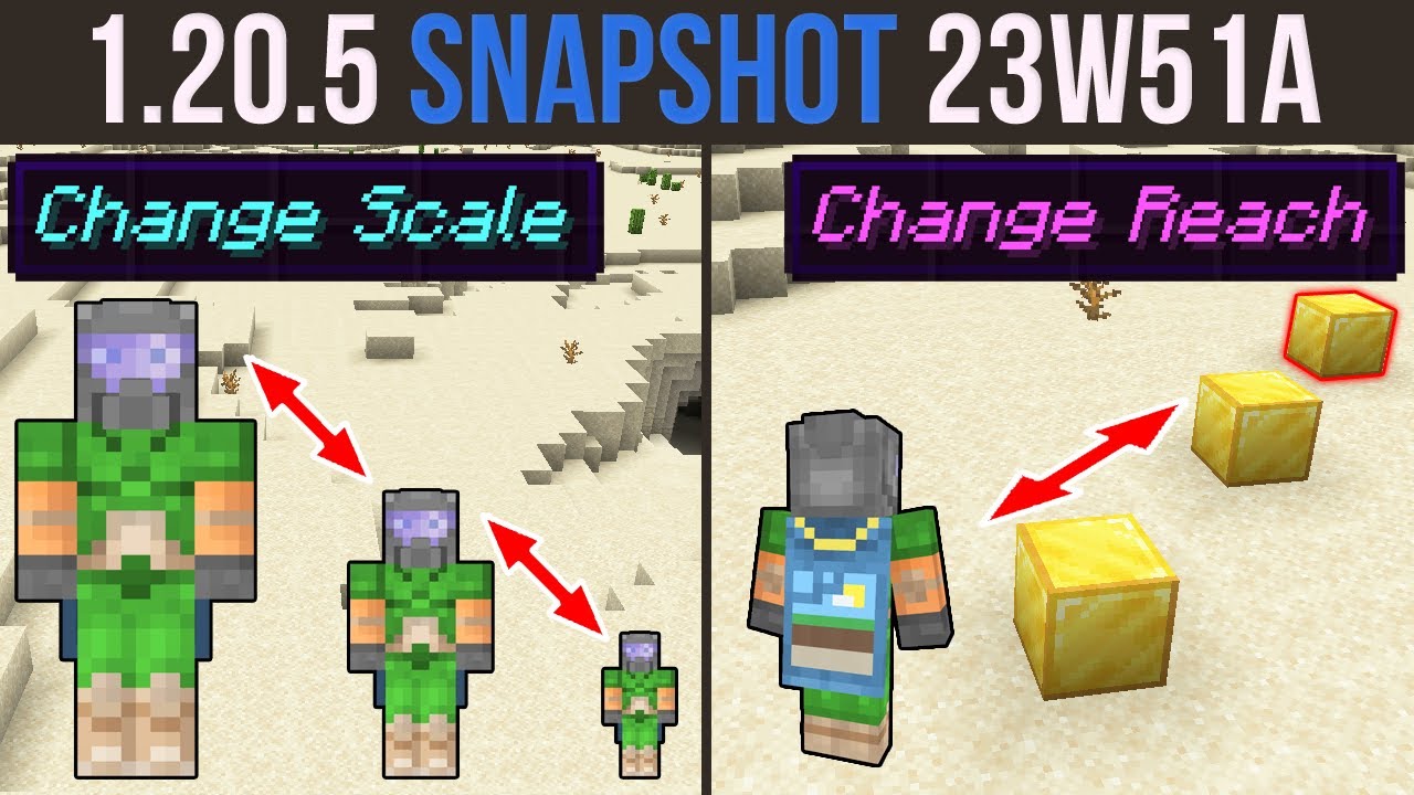 Minecraft 1.20.5 Snapshot 23W51A | Reach, Scale & Step Attributes | Armadillo On Java!