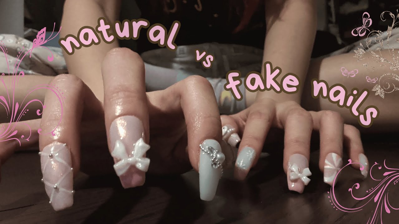 asmr | natural vs fake nails floor tapping and scratching (no talking, looped)