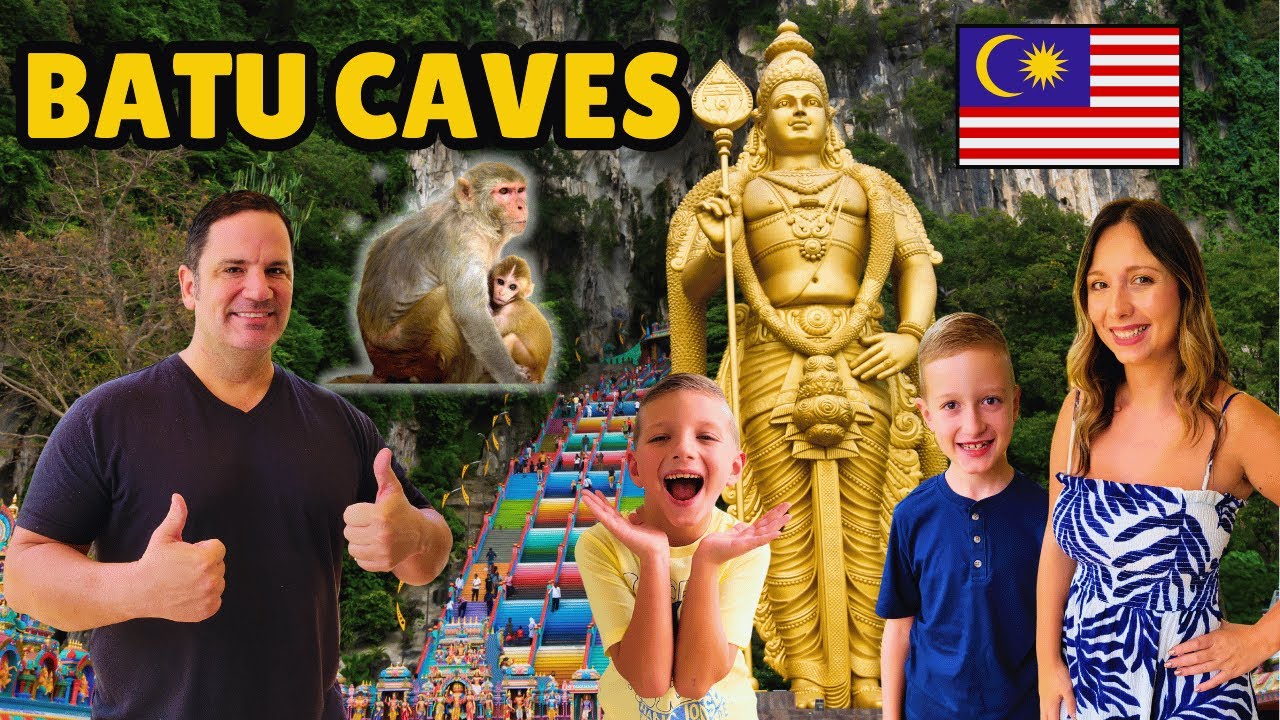 Пещеры Бату в Куала-Лумпуре, Малайзия 🇲🇾 😍 Остерегайтесь обезьян 🐒