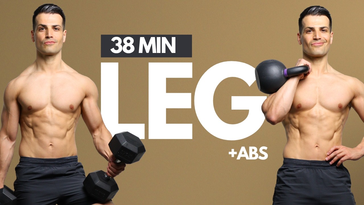38-Min Lower Body Workout at Home | Dumbbells, Kettlebells & Bodyweight (Commentary Follow Along)