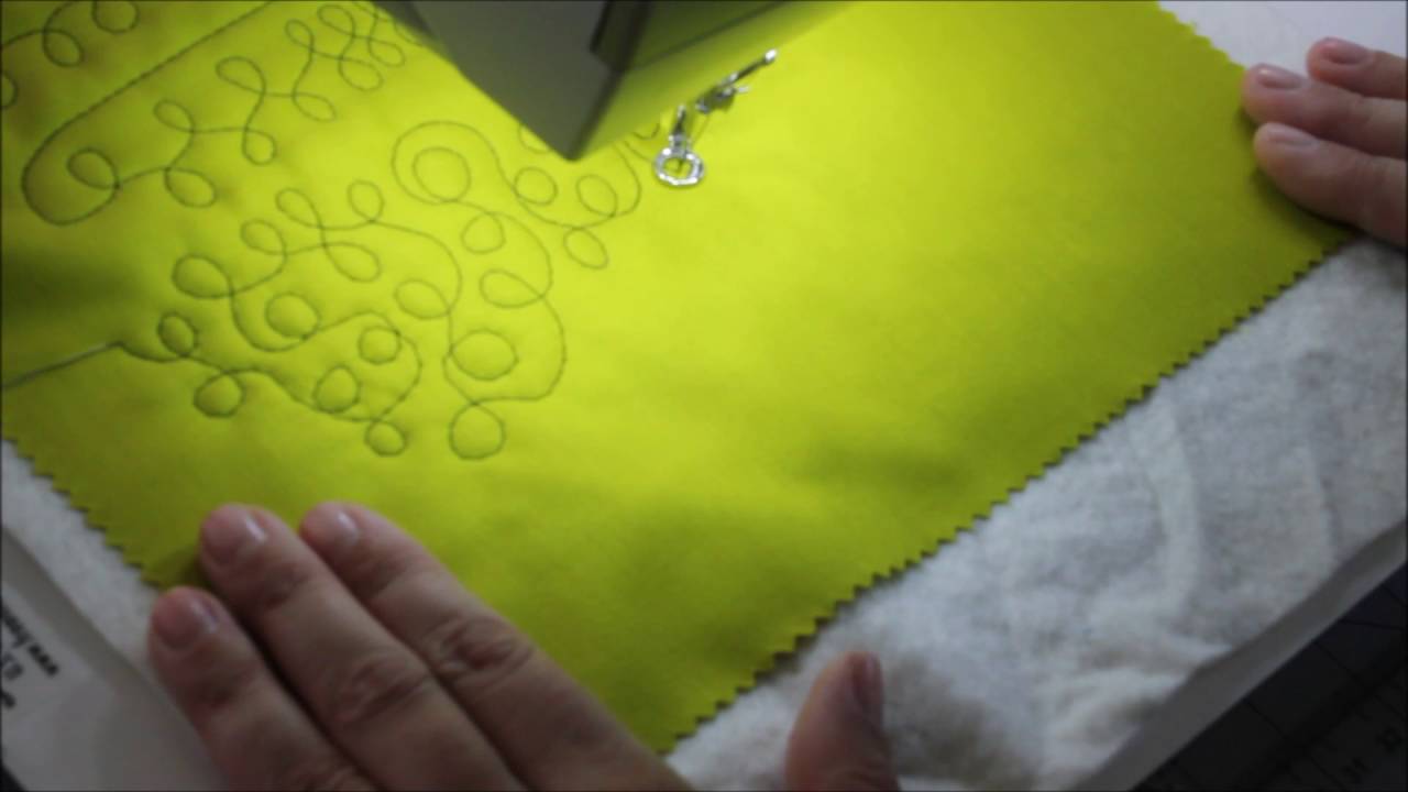 Free Motion Quilting - 8 designs using one basic motion