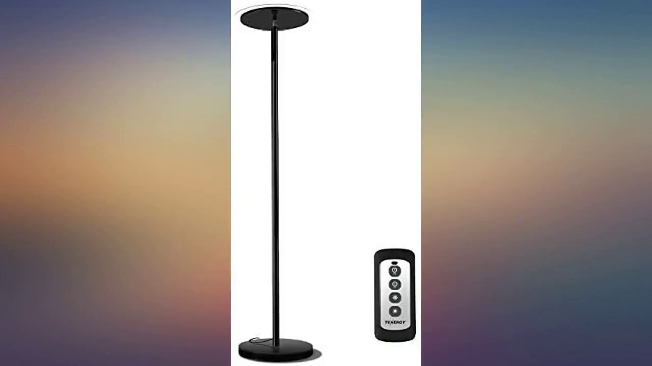 Tenergy Torchiere Dimmable LED Floor Lamp, Remote Controlled 30W (150W Equivalent) review