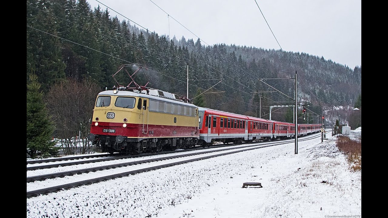 BR 628 &Uuml;berf&uuml;hrung nach Rum&auml;nien, E 10 1309, ET 420, TXL uvm. auf der verschneiten Frankenwaldbahn