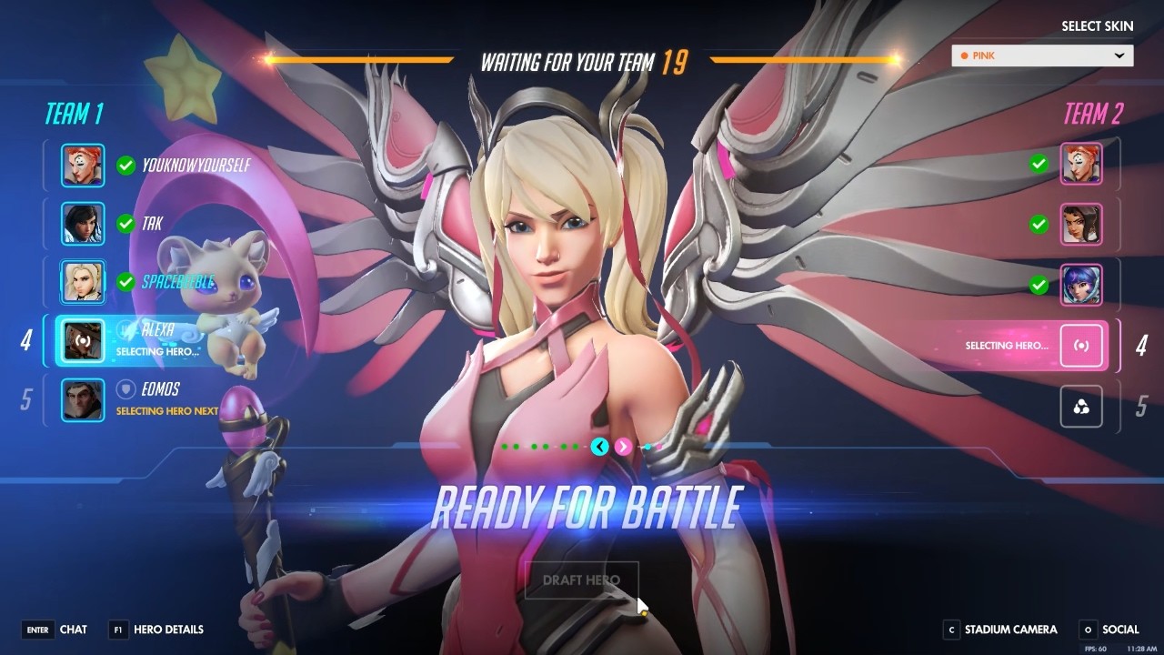 Overwatch - Mercy Stadium Gameplay (No Commentary)