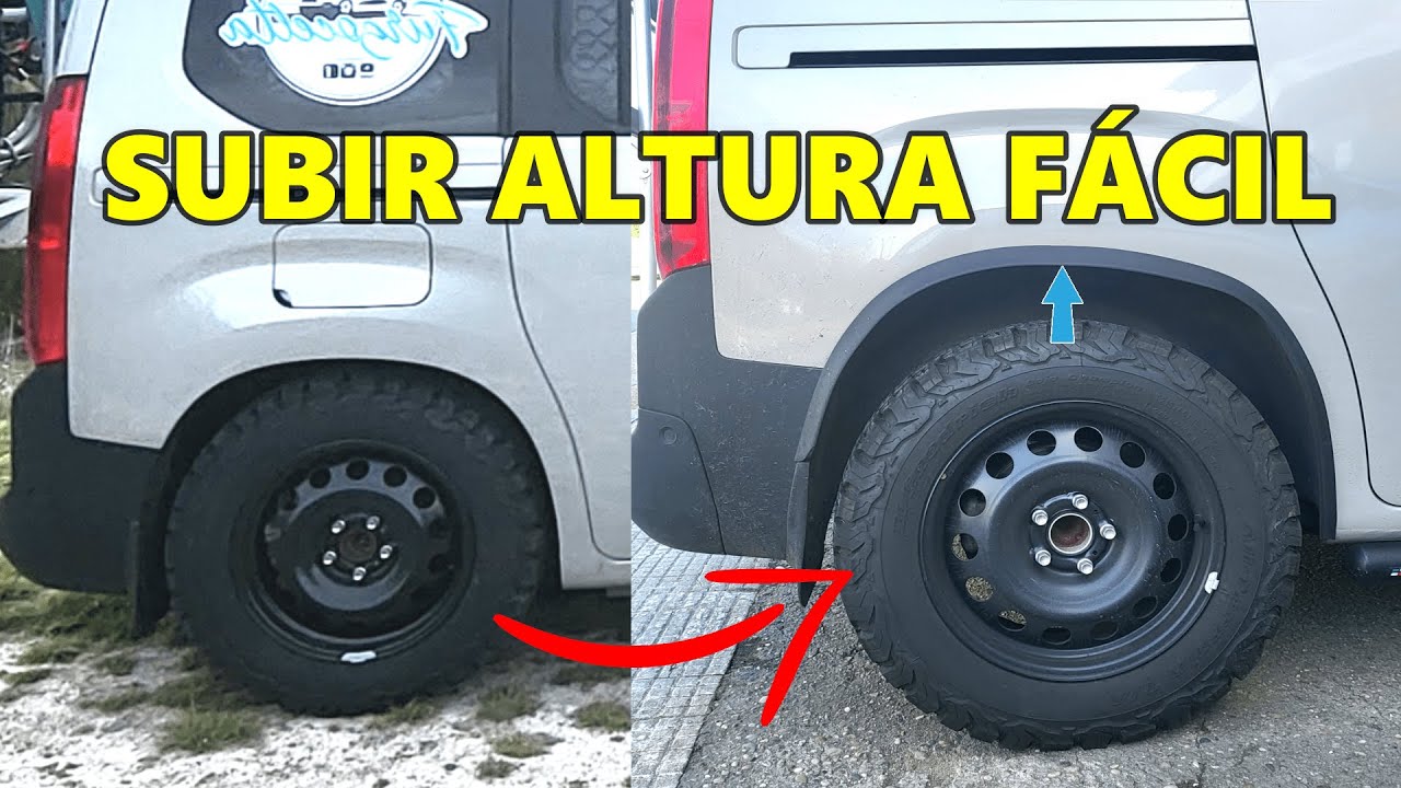🔝Como subir suspensión de cualquier coche de una forma fácil - Tu Coche Más Alto (Berlingo OFF ROAD)