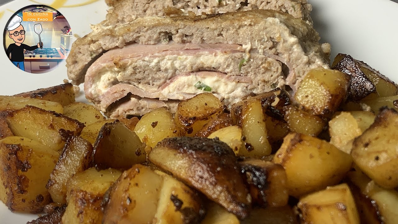 Polpettone ripieno prosciutto cotto e philadelphia