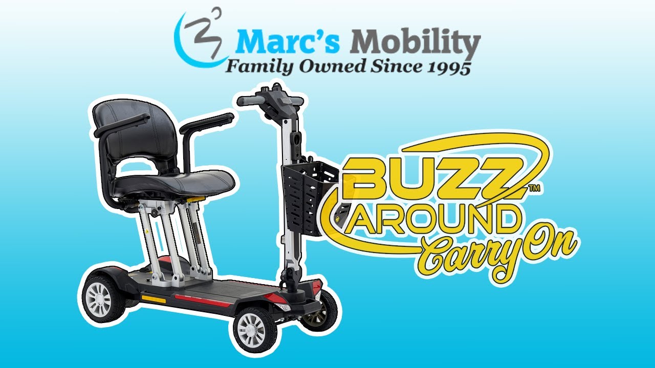GB120 - Buzzaround CarryOn Mobility Scooter - Folding Portable Lithium Carry On Travel Scooter