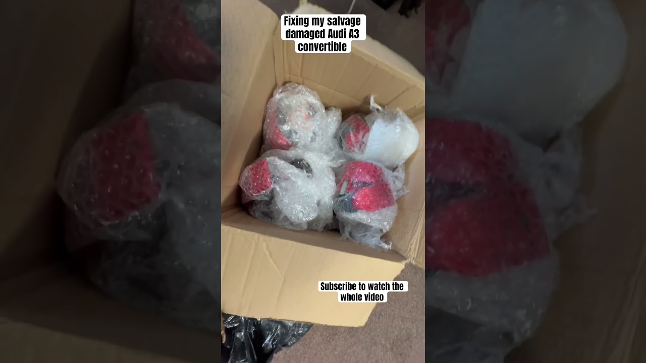 AirbagTeam sorting my seatbelts and airbags for the salvage damaged Audi A3 convertible #car #airbag