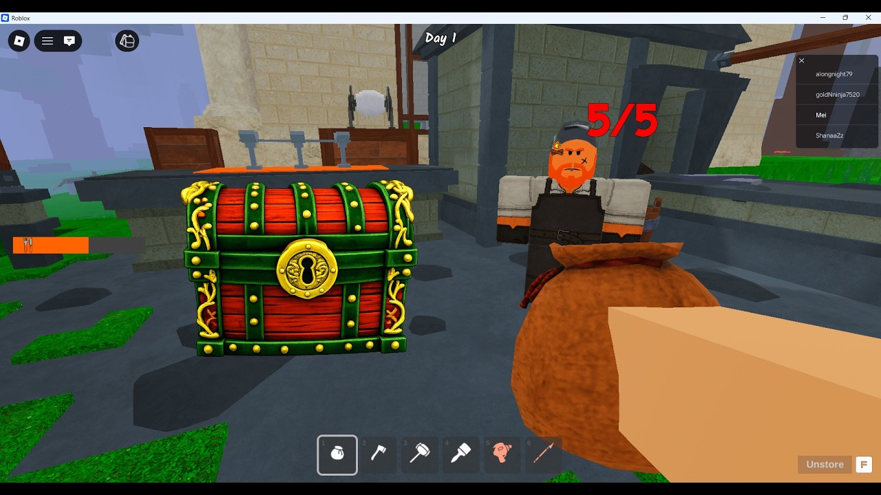 I FOUND A New NPC CHEST in 99 Night in The Forest! Roblox meiii