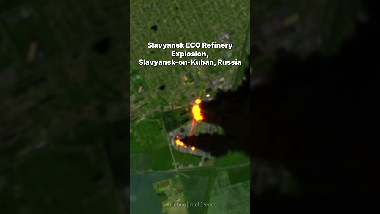 Slavyansk-on-Kuban Refinery on Fire: Satellite Images After Ukraine's Drone Strike (June 28, 2026)