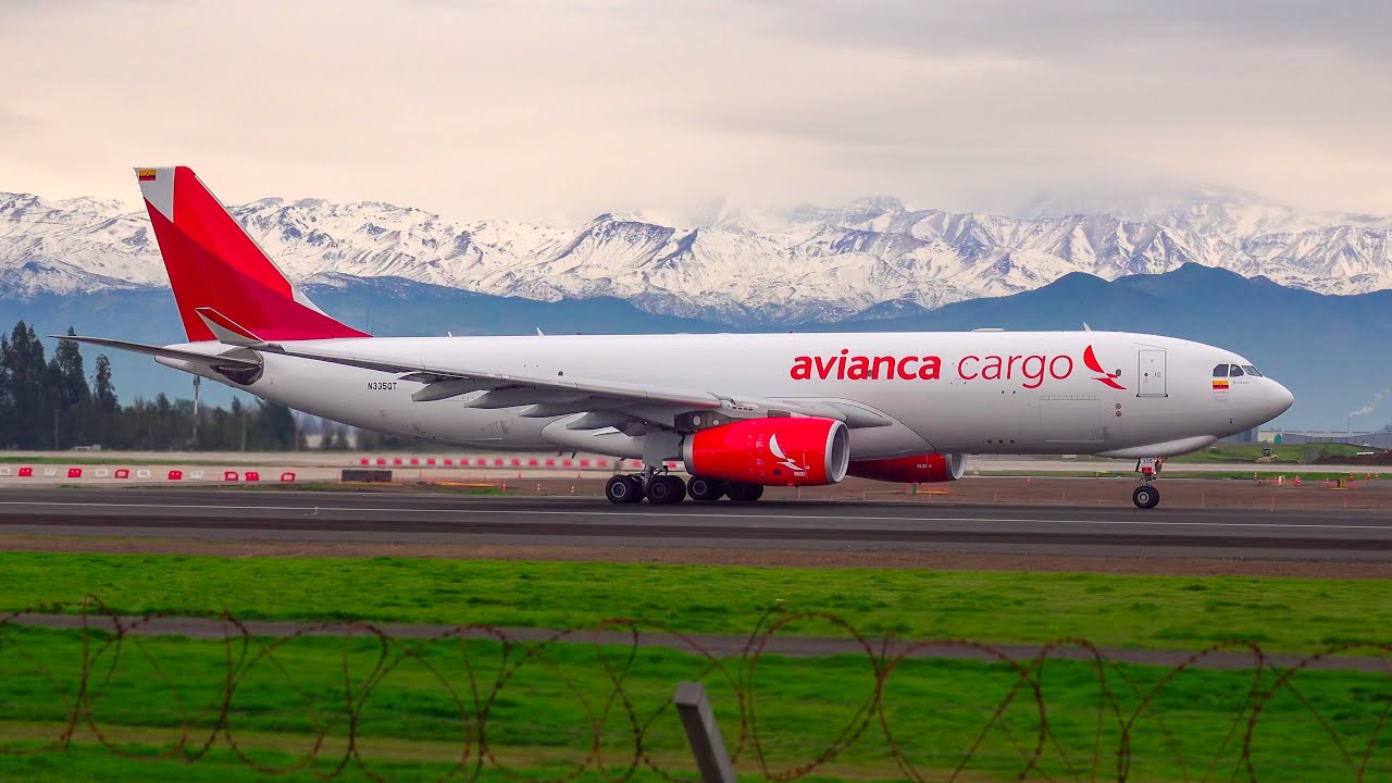 Avianca Cargo A330 departs Santiago. Plane Spotting at [SCL].