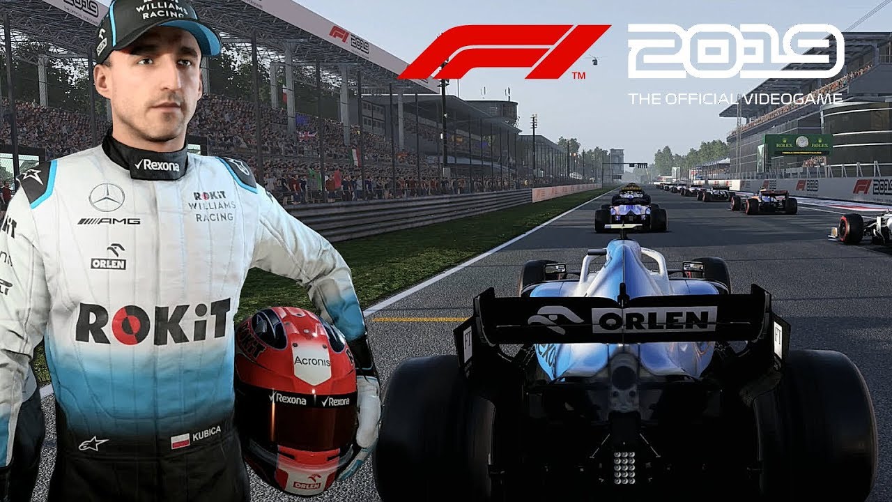 F1 2019 Robert Kubica on Monza Race Track