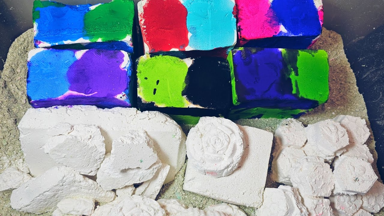 Beautiful Dyed Jumbo Blocks ! PJ Dusty Melting Reforms!! 🫠 Gymchalk ASMR Relaxing Sleepaid 😌 