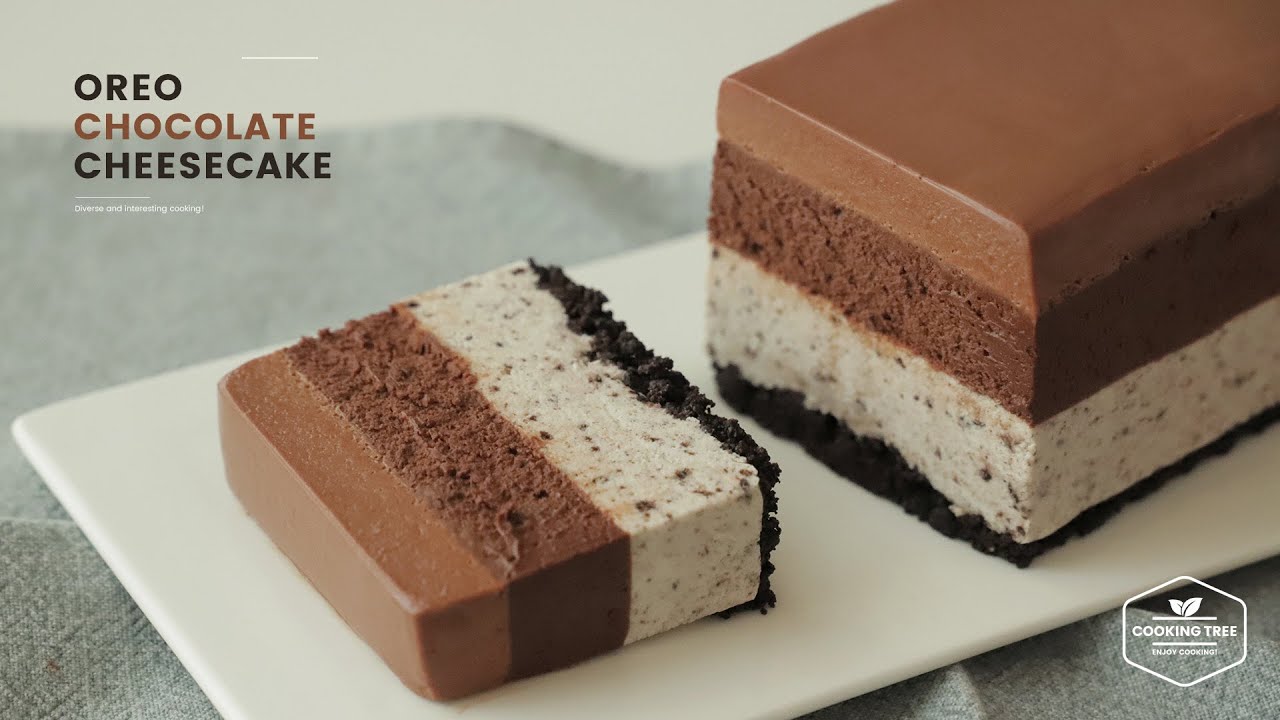 노오븐! 오레오 초콜릿 치즈케이크 만들기 : No-Bake Oreo Chocolate Cheesecake Recipe | Cooking tree
