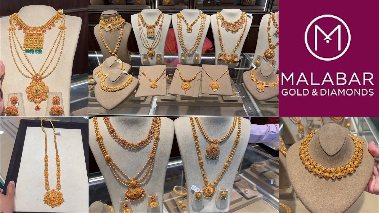 Huge 2025 new collection Malabar gold latest gold necklace lightweight to heavy divine collection