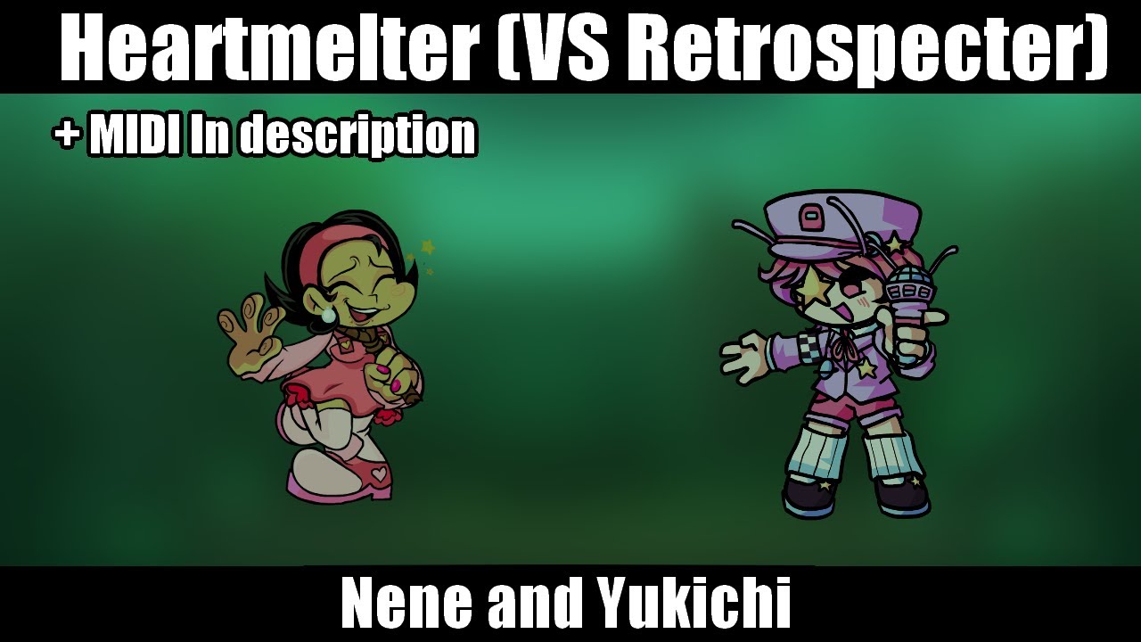 FNF - Pink and Green (Heartmelter, but it's a Nene and Yukichi cover) + MIDI IN DESC