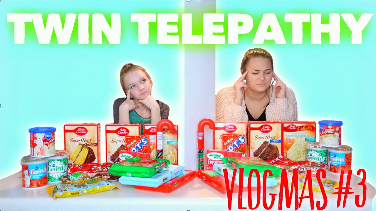 Vlogmas Day 3 TWIN TELEPATHY CAKE CHALLENGE CHRISTMAS EDITION / SIS VS SIS | Bryleigh Anne