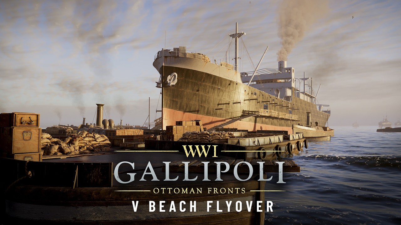 Gallipoli - V Beach Map Flyover