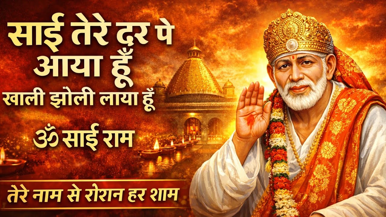 साईं तेरे दर पे आया हूँ 🙏 | Shirdi Sai  Baba साईं बाबा का दिल छू लेने वाला भक्ति गीत | Sai Baba Song