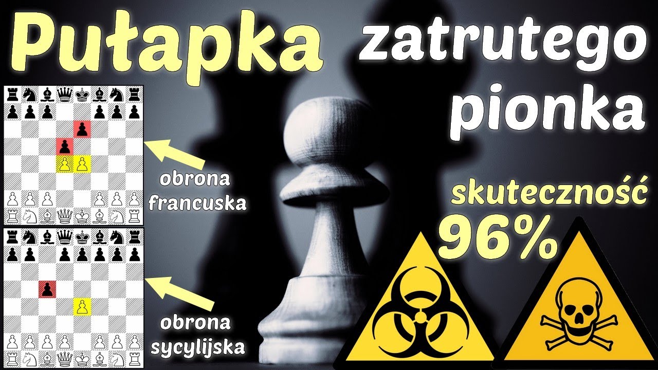 SZACHY 260# Pułapka zatrutego pionka obrona francuska i obrona sycylijska. Debiuty szachowe triki!