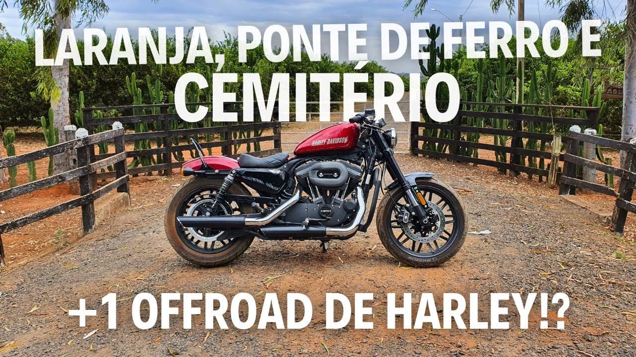 de HARLEY na estrada de terra? - Mais um OFFROAD pra conta - Paisagens e Reflexões no cemitério