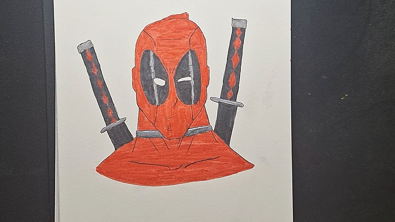 Crtanje Marvel heroja DEADPOOL sa katanama!
