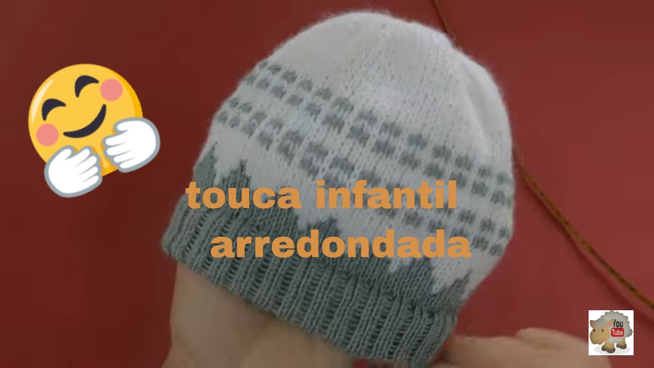 Como fazer uma touca infantil arredondada em tricô à máquina