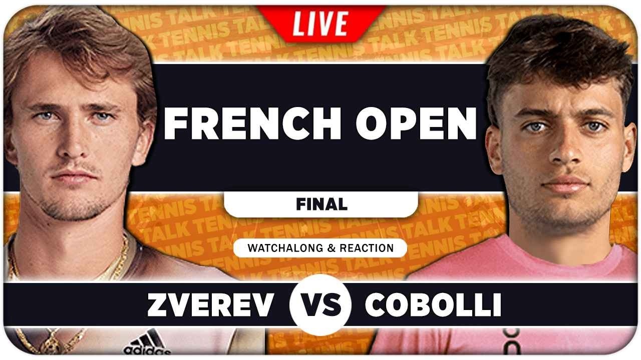 ZVEREV vs COBOLLI &bull; French Open 2026 Final &bull; LIVE Tennis Watchalong