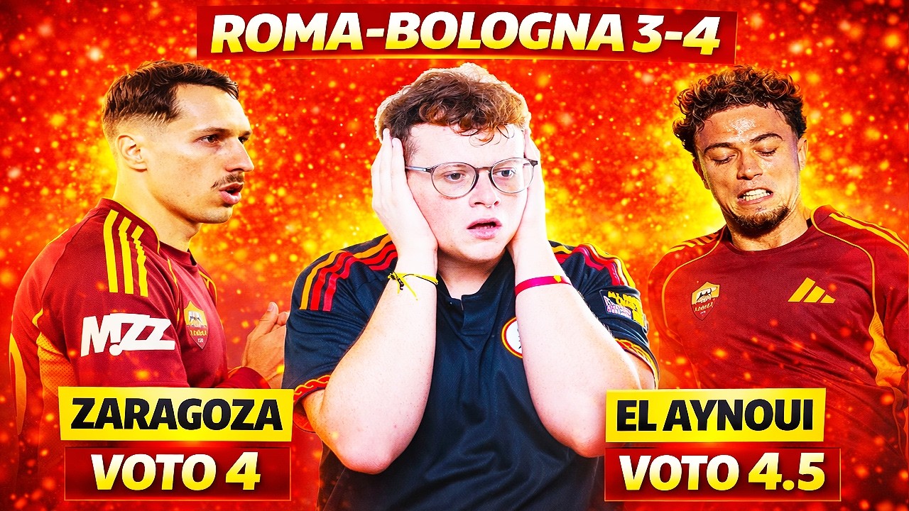 ROMA-BOLOGNA 3-4: ZARAGOZA ed EL AYNOUI sono INUTILI. MANCINI voto 4.5 e PELLEGRINI...