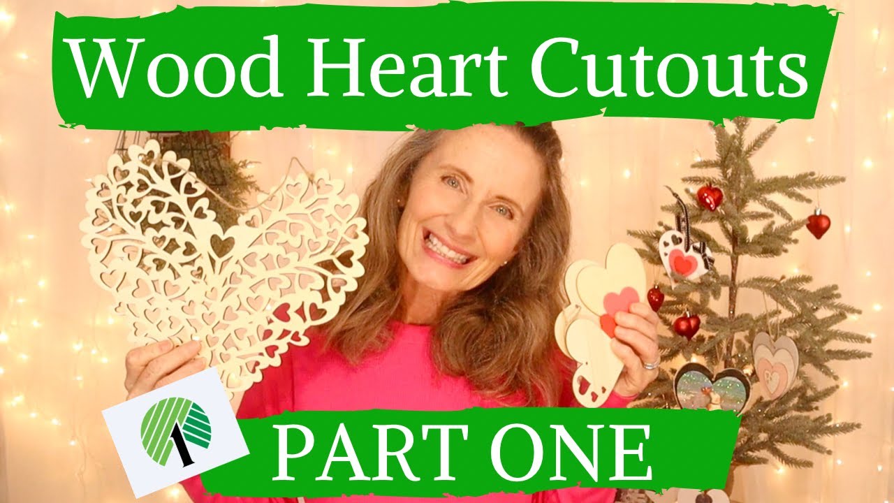 Dollar Tree Craft DIY with Wood Heart Cutouts for Valentine’s Day