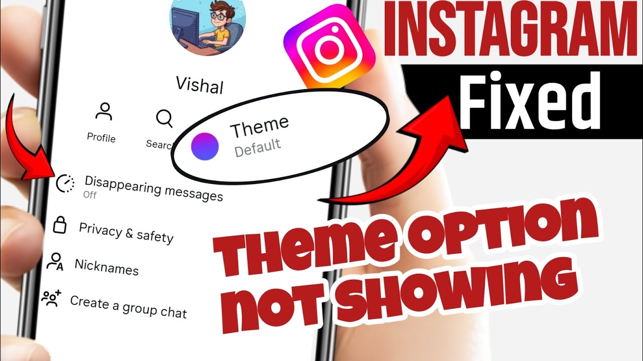 Fix theme option not showing instagram | Instagram Chat Theme Option Not Showing Problem |