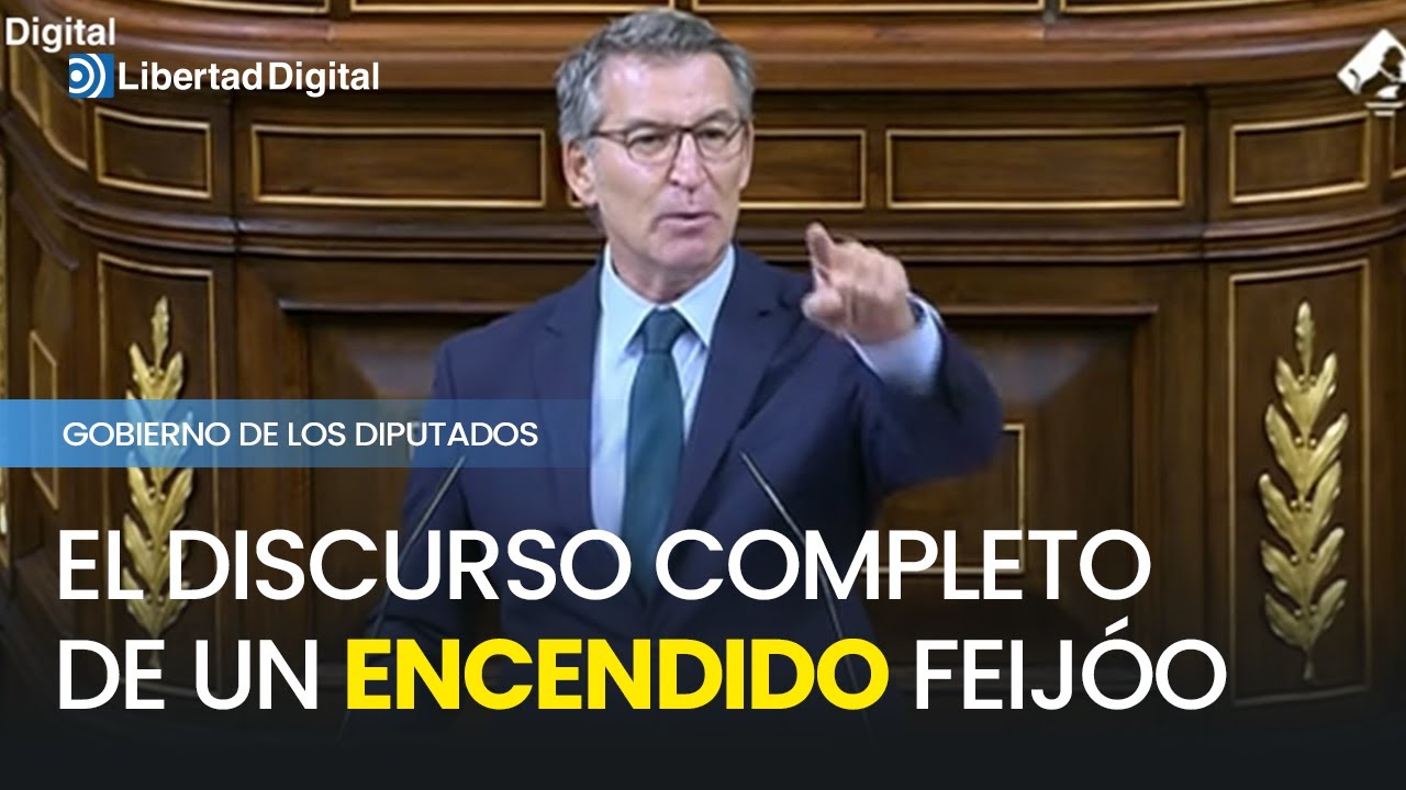 El discurso completo de un encendido Feijóo contra Sánchez y su política
